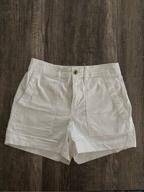 a new day White Cotton Patch-Pocket Shorts